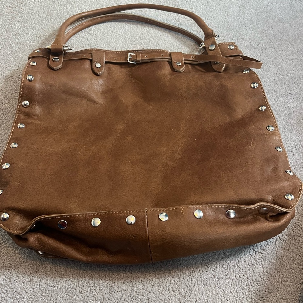Maurizio Taiuti Brown leather with Studs Women's Bag